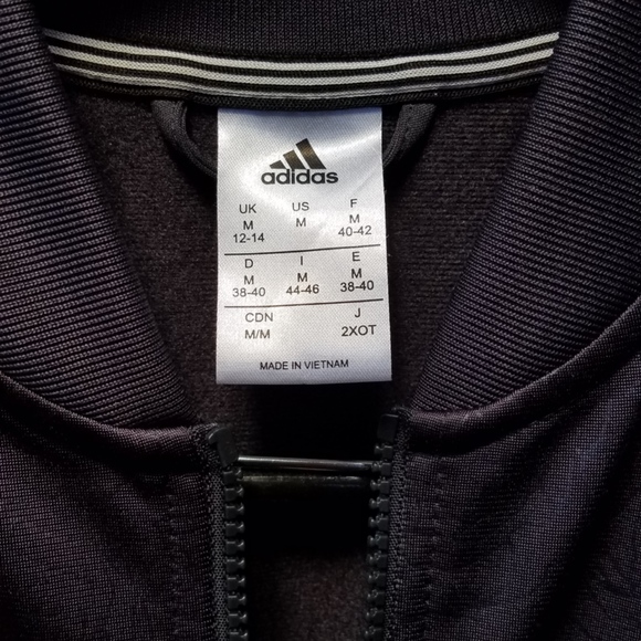 Adidas~Floral Track Jacket~Pink & Black~Size M - Picture 6 of 6